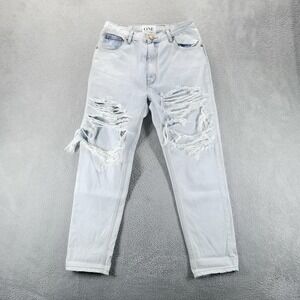 One Teaspoon Jeans Womens 28 Blue Super‎ Baggies Distressed Low Rise